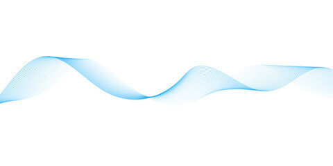 Abstract vector background with blue wavy lines. Blue wave background. Blue lines vector illustration. Curved wave. Abstract wave element.