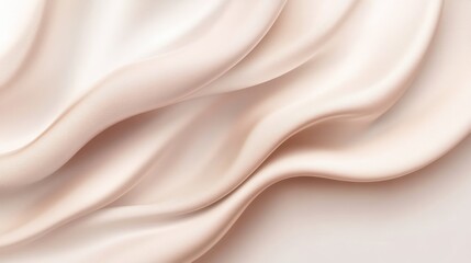 Obraz premium Smooth Cream Texture Background with Elegant Silk Fabric Waves