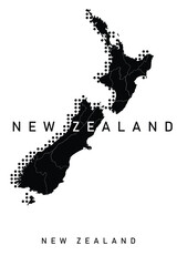 New Zealand map illustration vector