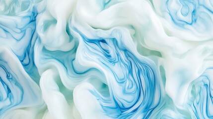 Obraz premium Abstract Swirling Blue and White Fluid Patterns