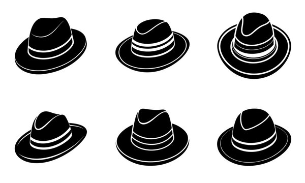 Boater Hat silhouette vector