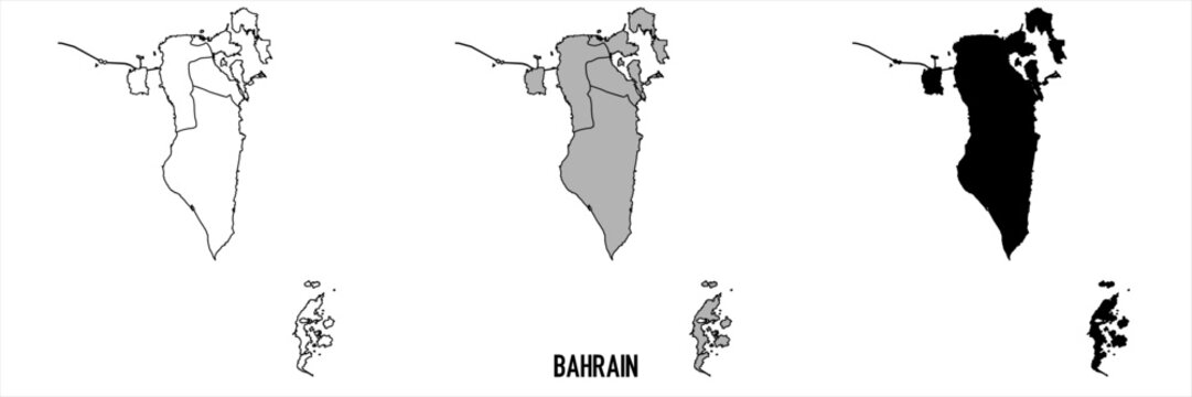 High detailed vector map - Bahrain
