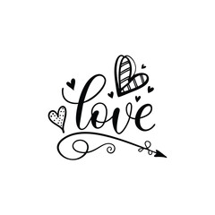 Hearts and design elements for Valentine's Day