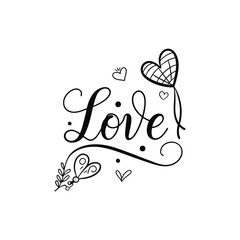 Hearts and design elements for Valentine's Day