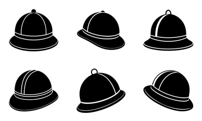 Fototapeta premium Cloche Hat silhouette vector