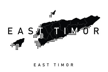 East Timor map illustration vector