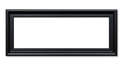 Obraz premium Simple Black Rectangular Frame Mockup Isolated White Background. AI Generated
