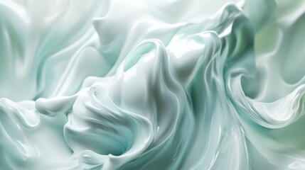 Obraz premium Swirling Pale Green Cream Texture Background