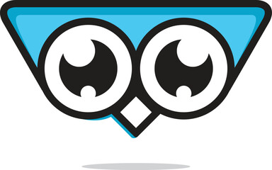 light blue owl icon with a modern minimalist creative design. A symbol of brightness, intelligence and professionalism. Suitable for brand, business and corporate product identities