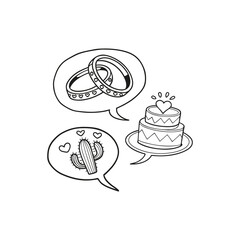 set of birthday cakes