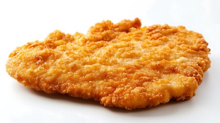 Crispy fried chicken breast white background food photography studio shot minimalist style
