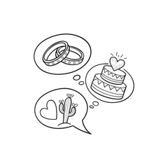 set of birthday cakes