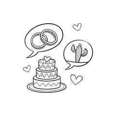 set of birthday cakes