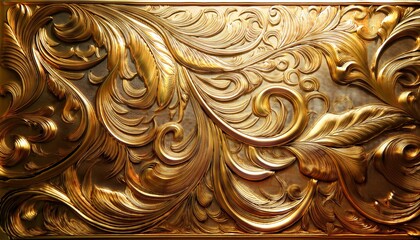 elegant matte gold background with intricate engraved patterns and light reflections