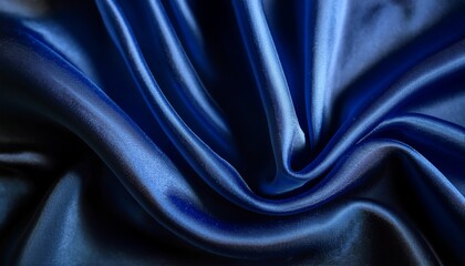 Fototapeta premium rich sapphire velvet texture with soft folds and deep shadows for a luxurious visual