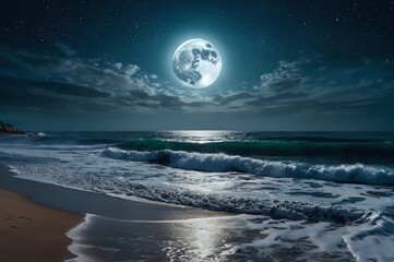 Celestial Moonlit Ocean