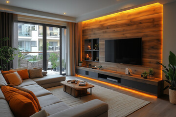 Small and modern apartment living room