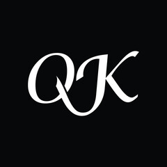   QK, logo QK ,Letter On luxury Logo
