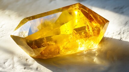Brilliant crystals in the golden radiance