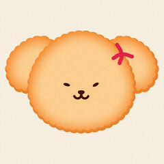 Cute biscuits dog cookie kawaii 
