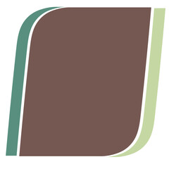 Brown and green parallelogram element