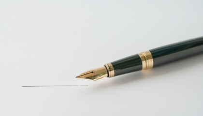 Naklejka premium 고급스러운 만년필과 계약서, 중요한 서명을 연상시키는 이미지