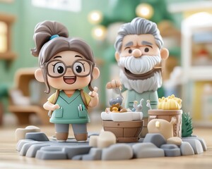 Discover a heartwarming scene where a Pediatrician explaining treatment steps with kindness and patience to a child This image captures the essence of compassionate care, showcasing a healthcare