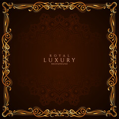 Beautiful decorative floral frame luxurious background