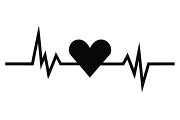 heart and heartbeat symbol