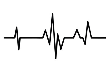 vector illustration of a heart beat