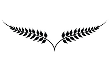 black and white feather
