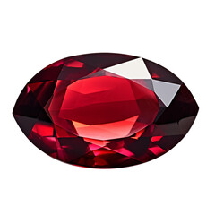 Garnet Gemstone PNG Cutout, Transparent Background, High-Definition