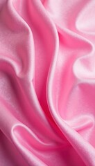 Obraz premium Wrinkled pink chiffon organza, textured backdrop , creases, romantic