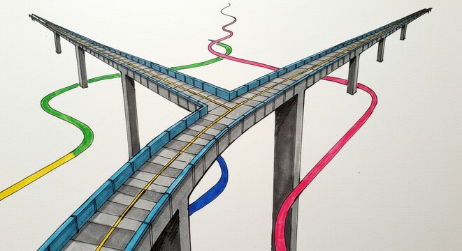 Surreal Bridge Extending to Infinity