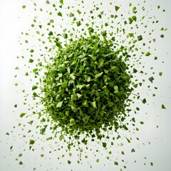 "Exploding Fresh Green Herbs for Culinary Inspiration"