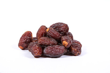 Dates dry fruits in white background  