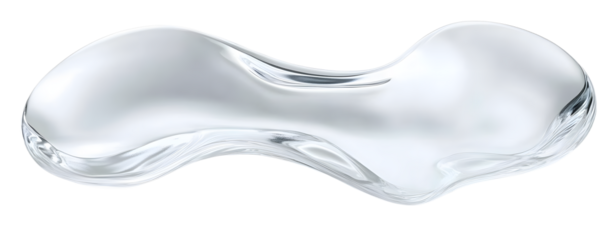 PNG Transparent glass unique puddle shape white white background simplicity.