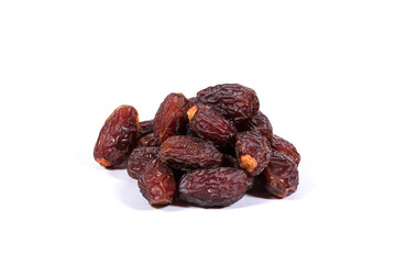 Dates dry fruits in white background  