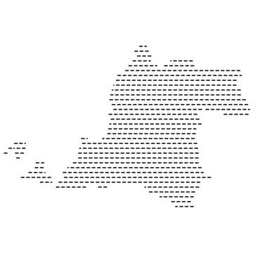 Banten Province Dashed line Map
