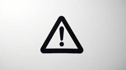 Warning sign displaying exclamation mark inside of triangle alerting viewer to be cautious of potential danger.