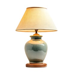 Elegant table lamp asset in house set against white background home decor item minimalist furniture style