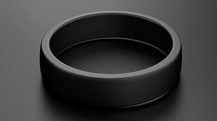 Simple Black Ring on a Dark Surface for Minimalist Designs