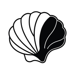 vector illustration of a seashell