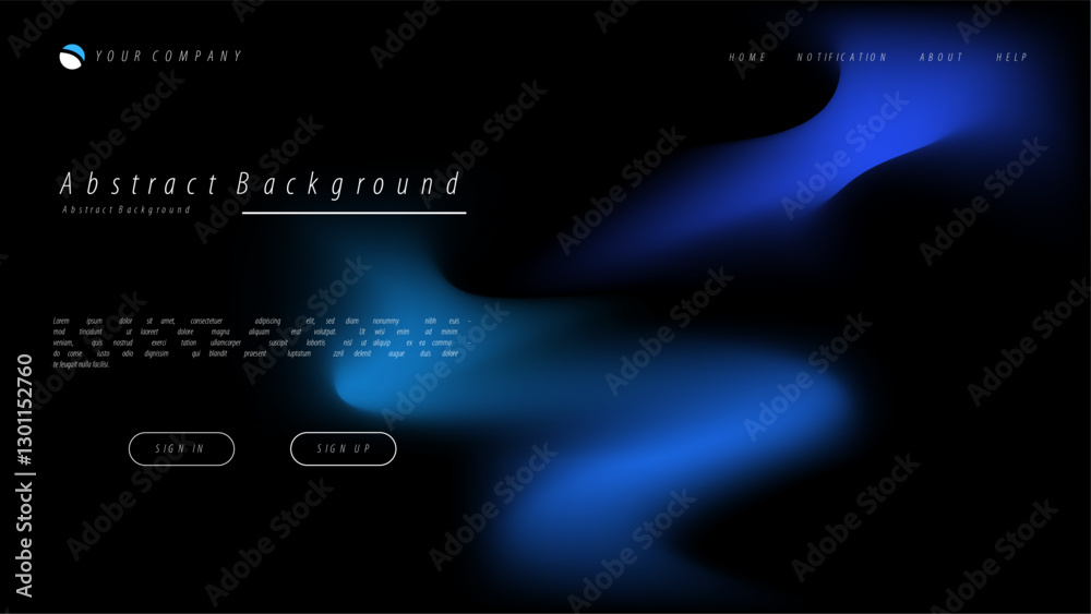 Wall mural mesh gradient abstract background for your landing page design. minimal background for website desig