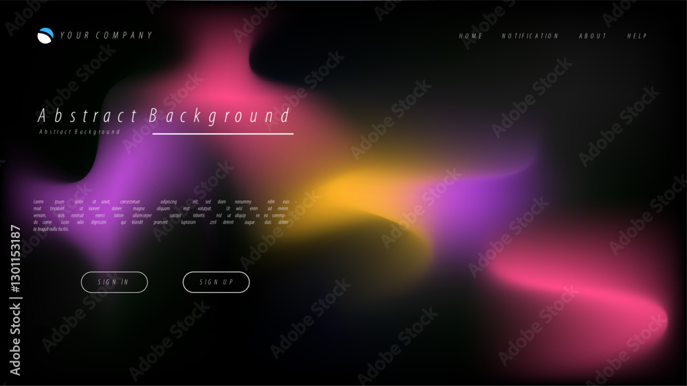 Wall mural mesh gradient abstract background for your landing page design. minimal background for website desig
