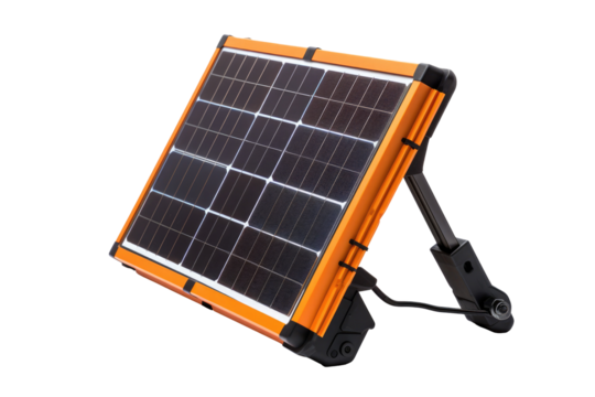 foldable solar panel design on transparent background - Powered by Adobe