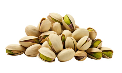 pistachio nuts isolated on white