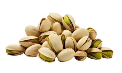 pistachio nuts isolated on white