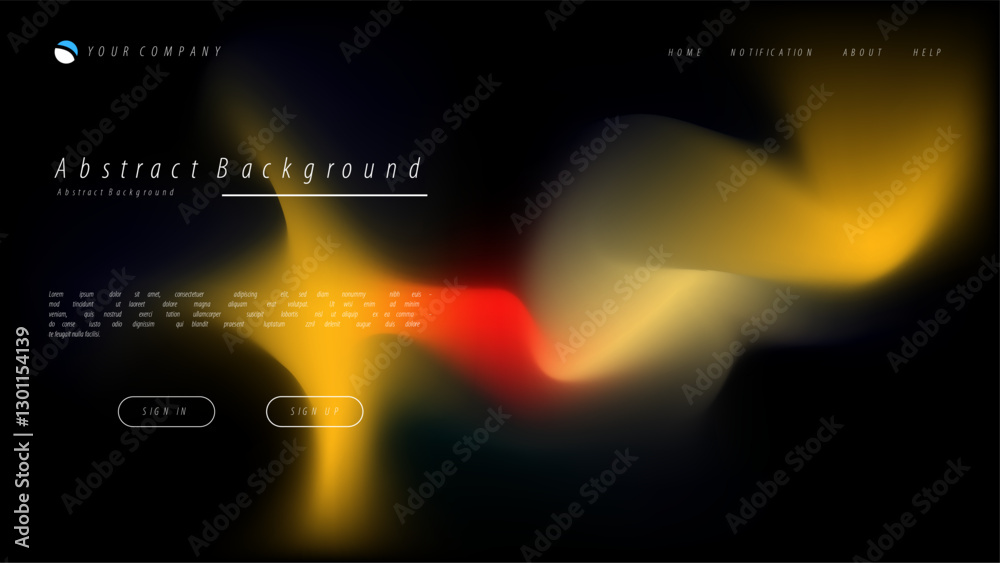 Wall mural mesh gradient abstract background for your landing page design. minimal background for website desig