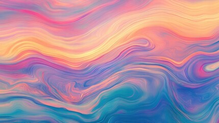 Colorful Abstract Swirls Art Background with Oil Painting Style Texture